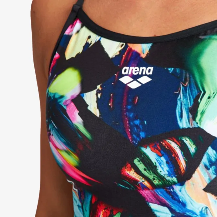 ARENA W COLOURFUL PAINTINGS LACE BACK ONE PIEC 