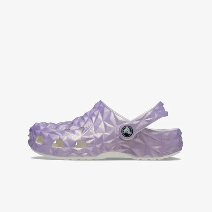 CROCS CLASSIC IRIDESCENT GEO CLOG KIDS 