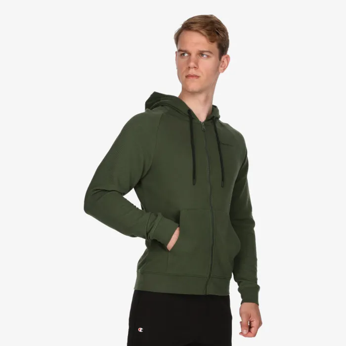 CHAMPION RIBBED FULL ZIP HOODY 