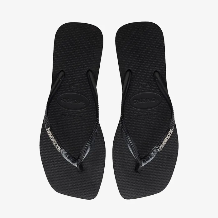 HAVAIANAS SLIM SQUARE LOGO METALLIC 