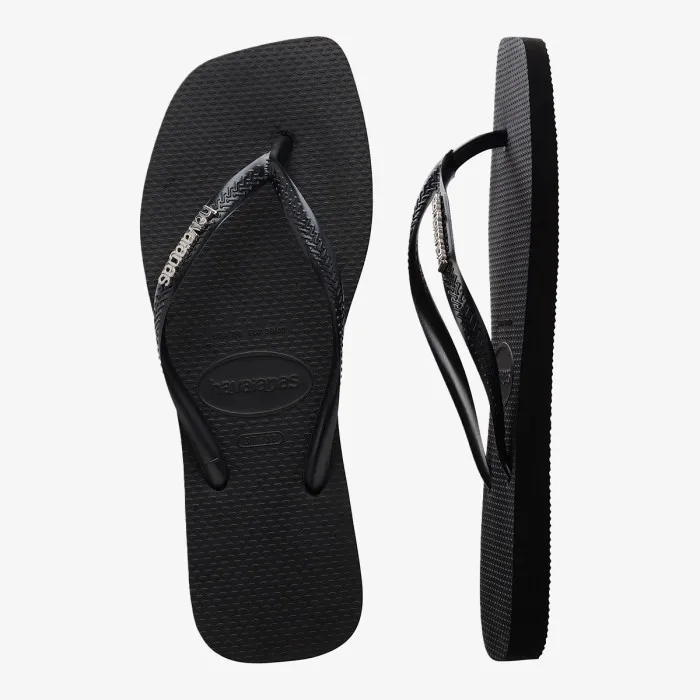 HAVAIANAS SLIM SQUARE LOGO METALLIC 