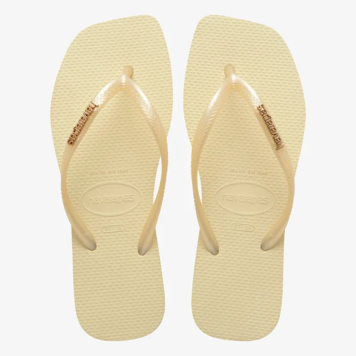 HAVAIANAS SLIM SQUARE LOGO METALLIC 