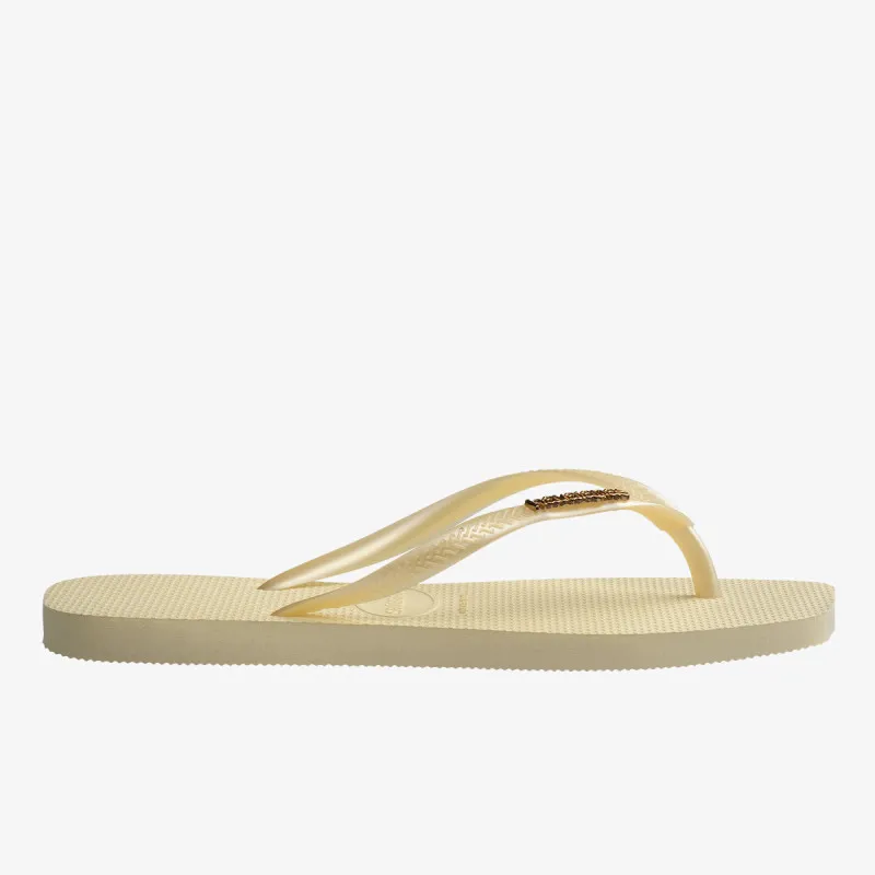 HAVAIANAS SLIM SQUARE LOGO METALLIC 
