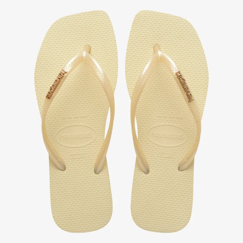 HAVAIANAS SLIM SQUARE LOGO METALLIC 