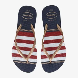 HAVAIANAS SLIM NAUTICAL NAVY BLUE 