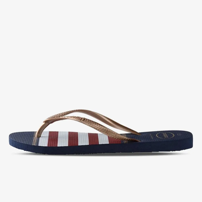 HAVAIANAS SLIM NAUTICAL NAVY BLUE 