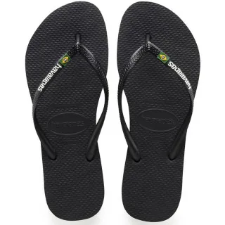 HAVAIANAS SLIM BRASIL LOGO BLACK 