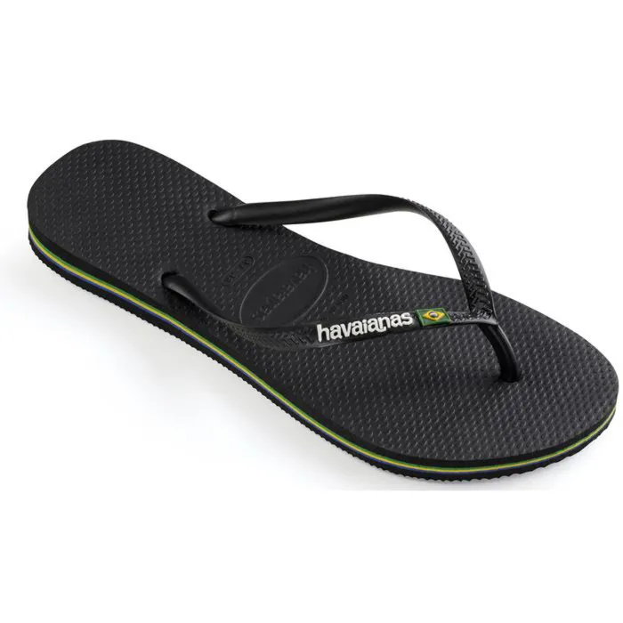 HAVAIANAS SLIM BRASIL LOGO BLACK 