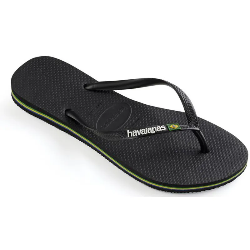 HAVAIANAS SLIM BRASIL LOGO BLACK 