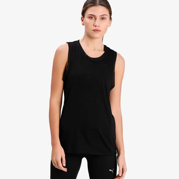 PUMA STUDIO BURNOUT TANK PUMA BLACK-BURN OUT 