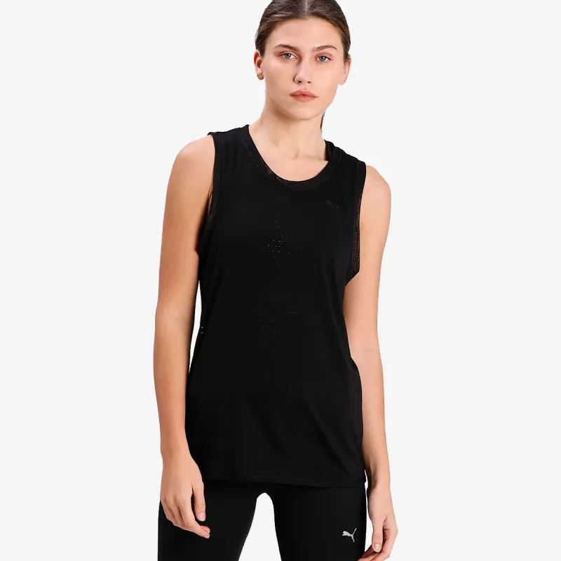 PUMA STUDIO BURNOUT TANK PUMA BLACK-BURN OUT