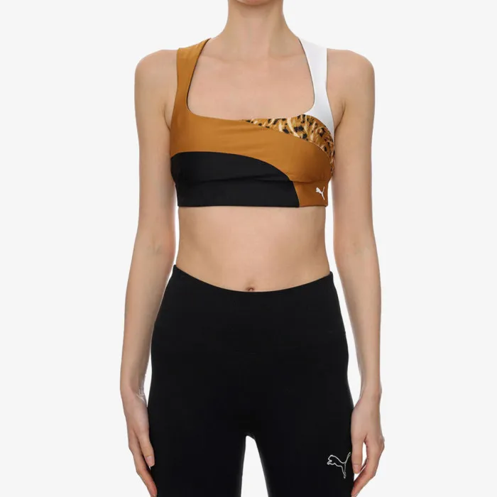PUMA MID IMPACT SAFARI GLAM BRA PUMA BLACK-DE 