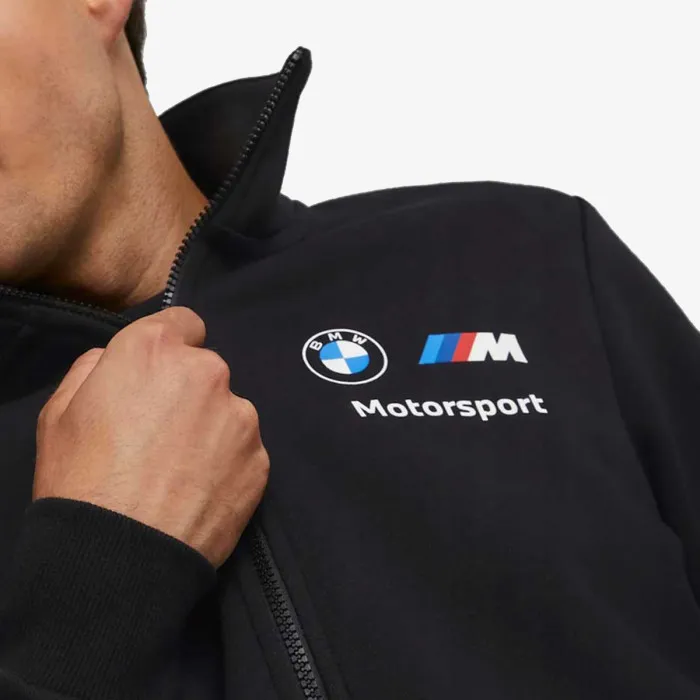 PUMA BMW MMS ESS FLEECE JKT COTTON BLACK 