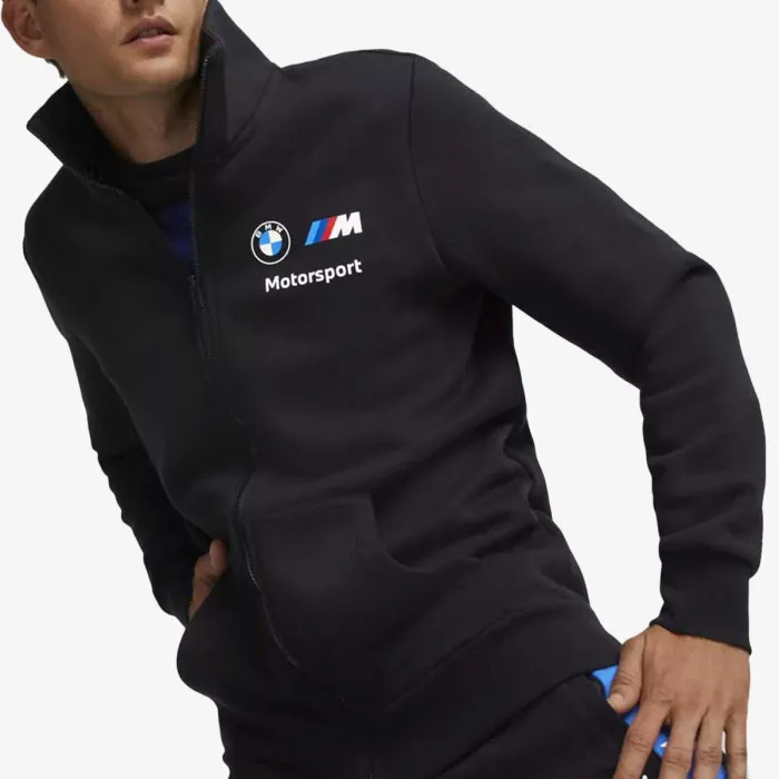 PUMA BMW MMS ESS FLEECE JKT COTTON BLACK 