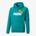 PUMA ESS+ 2 COL BIG LOGO HOODIE FL B DEEP AQU 