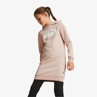 PUMA ESS LOGO HOODED DRESS FL G ROSE QUARTZ