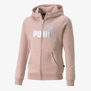 PUMA ESS+ LOGO FULL-ZIP HOODIE FL G ROSE QUAR