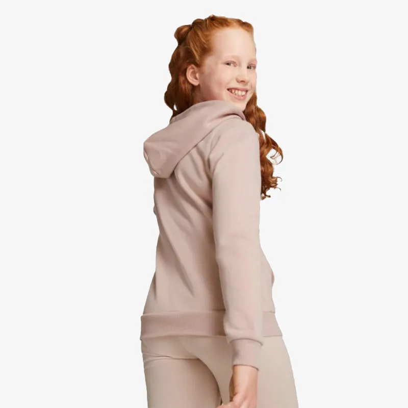 PUMA ESS+ LOGO FULL-ZIP HOODIE FL G ROSE QUAR