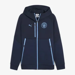 PUMA MCFC PUMATECH FZ Hoodie Deep Navy-Team L