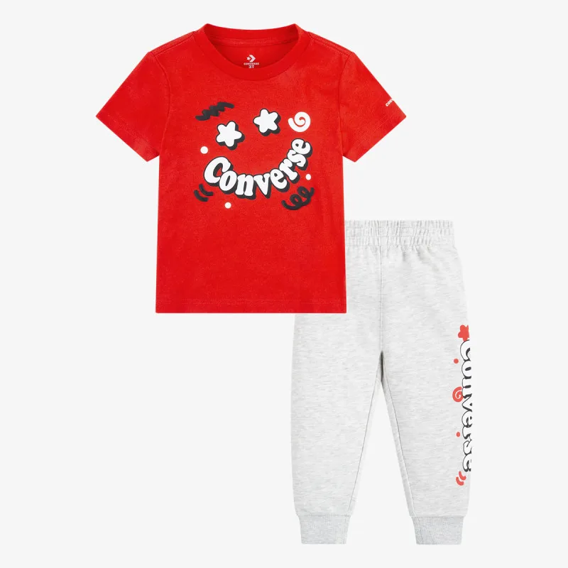 CONVERSE CNVB SQUIGGLE S/S TEE + JOGGER