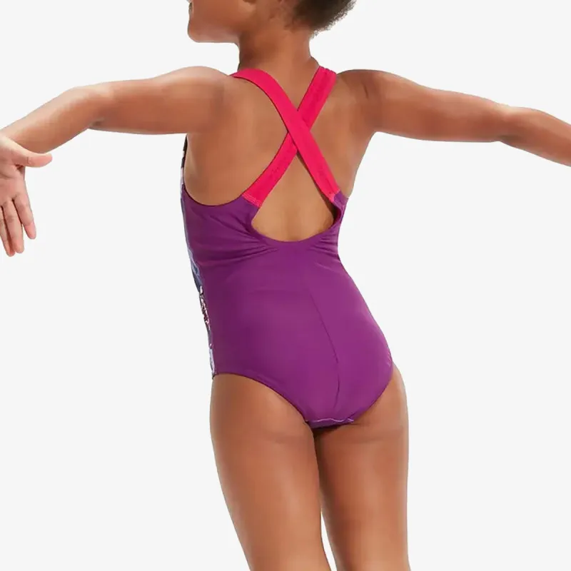 SPEEDO GIRLS LTS PRINTED RACERBACK