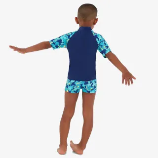 SPEEDO Short Sleeve Printed Rash Top Set 