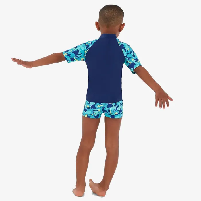 SPEEDO Short Sleeve Printed Rash Top Set 