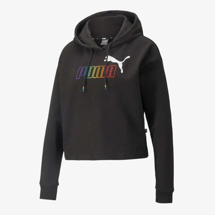 PUMA ESS+ RAINBOW CROPPED HOODIE TR 