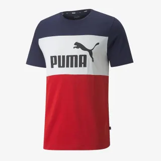 PUMA ESS+ COLORBLOCK TEE PEACOAT 