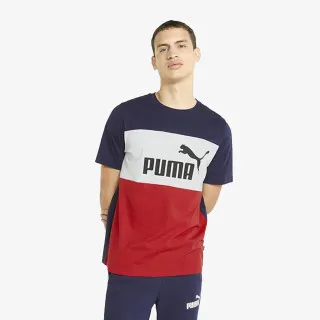 PUMA ESS+ COLORBLOCK TEE PEACOAT 