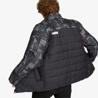 PUMA ESS+ PADDED AOP JACKET PUMA BLACK