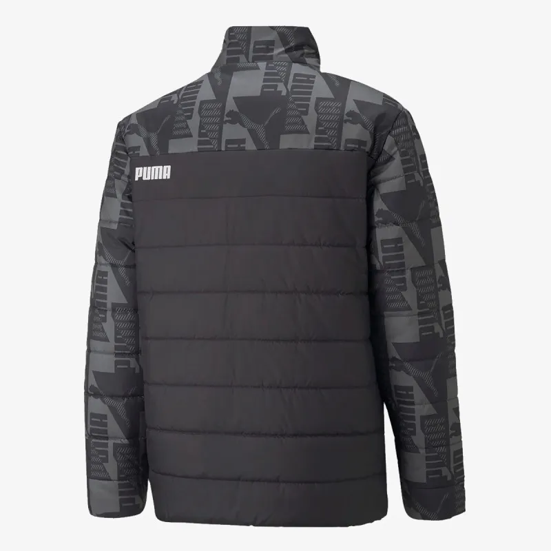 PUMA ESS+ PADDED AOP JACKET PUMA BLACK