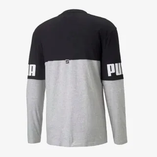 PUMA PUMA POWER COLORBLOCK LONGSLEEVE TEE LIG