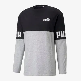PUMA PUMA POWER COLORBLOCK LONGSLEEVE TEE LIG