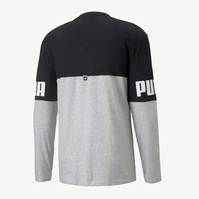PUMA PUMA POWER COLORBLOCK LONGSLEEVE TEE LIG 