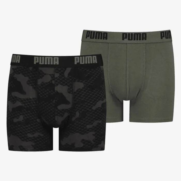 PUMA PUMA KIDS CAMO AOP BOXER 2P ARMY GREEN 