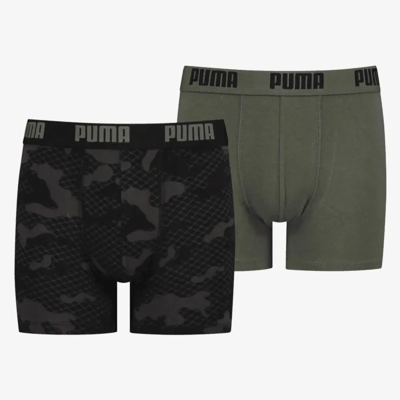 PUMA PUMA KIDS CAMO AOP BOXER 2P ARMY GREEN
