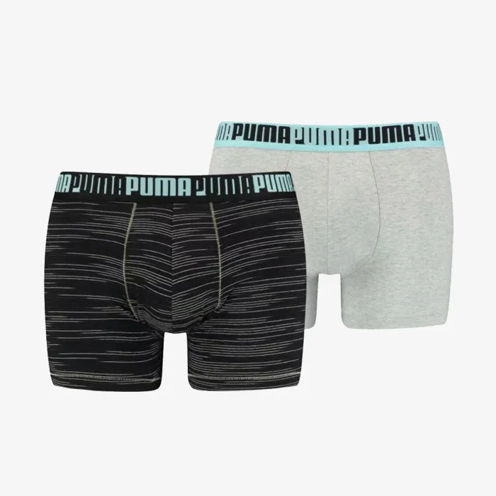 PUMA PUMA MEN SPACEDYE STRIPE BOXER 2P LIGHT 