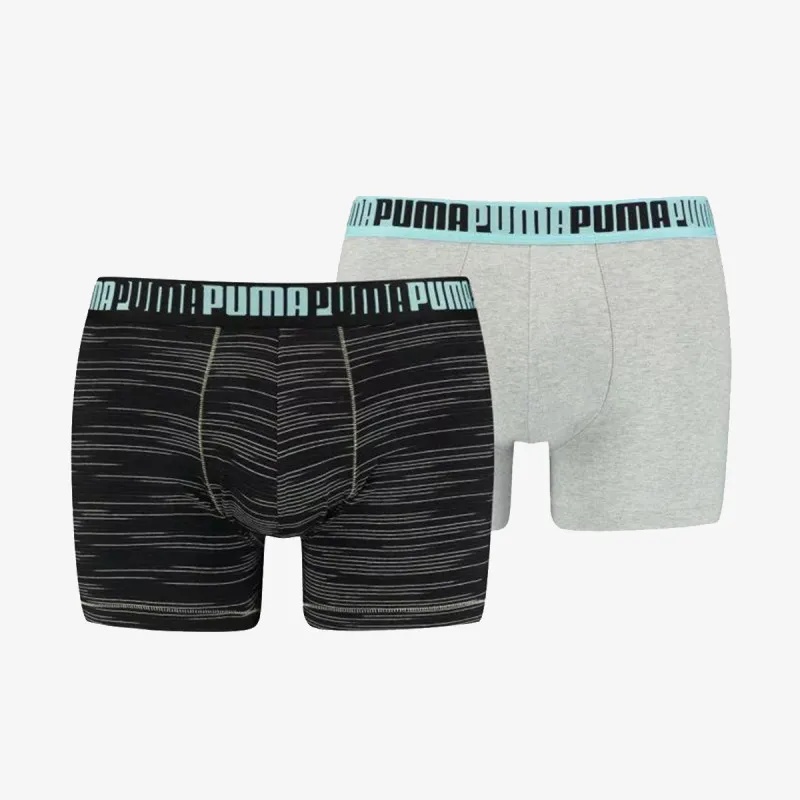 PUMA PUMA MEN SPACEDYE STRIPE BOXER 2P LIGHT