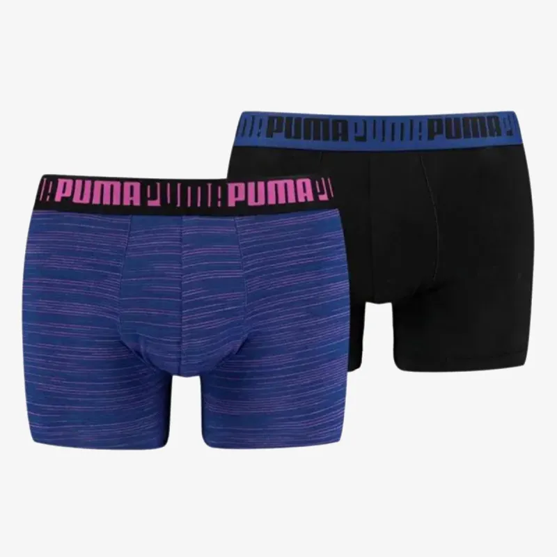 PUMA PUMA MEN SPACEDYE STRIPE BOXER 2P BLUE
