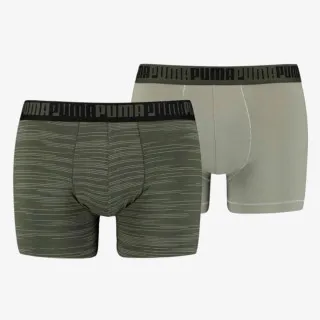 PUMA PUMA MEN SPACEDYE STRIPE BOXER 2P GREEN 