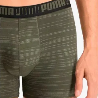 PUMA PUMA MEN SPACEDYE STRIPE BOXER 2P GREEN 