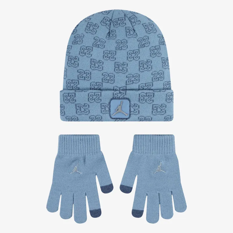 JORDAN JAN MONOGRAM BEANIE SET 