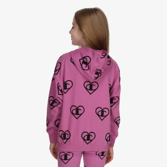 GIRLS HEART FULL ZIP HOODY 