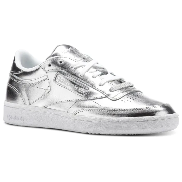 REEBOK CLUB C 85 S SHINE   SILVER/WHITE 