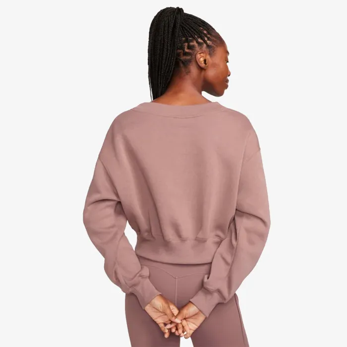 Nike W NSW PHNX FLC CROP VNECK 