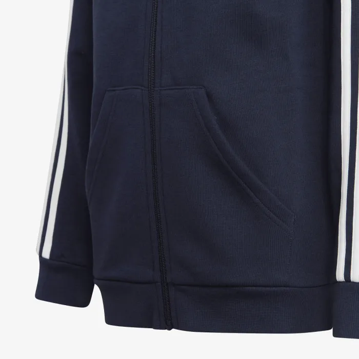 Mikina s kapucňou Essentials 3-Stripes Fleece Full-Zip 