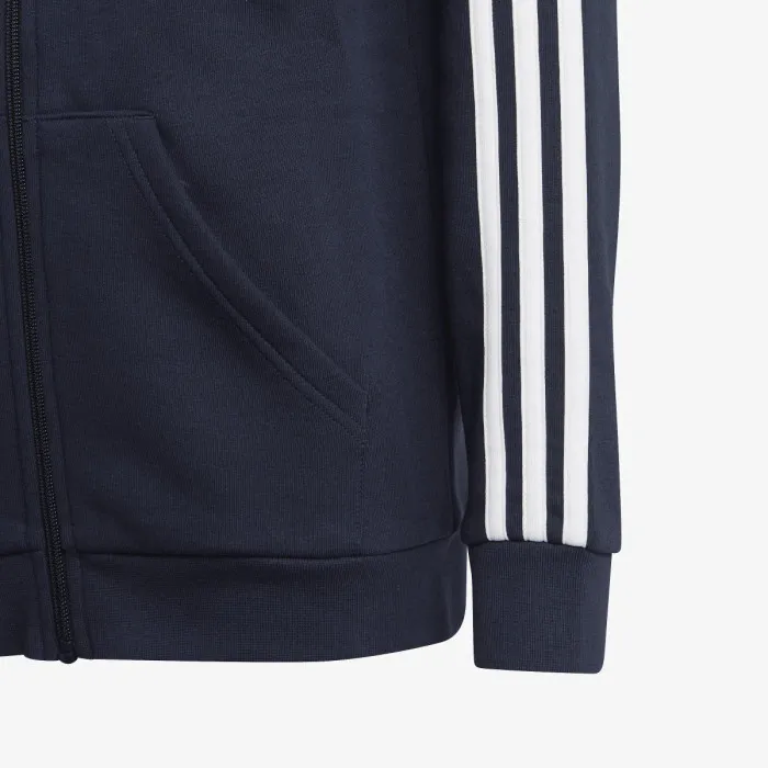 Mikina s kapucňou Essentials 3-Stripes Fleece Full-Zip 