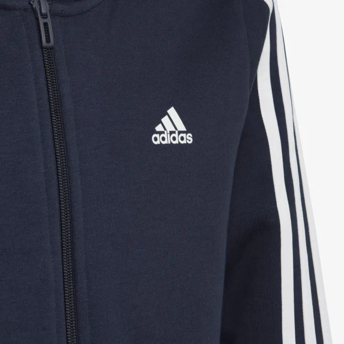 Mikina s kapucňou Essentials 3-Stripes Fleece Full-Zip 