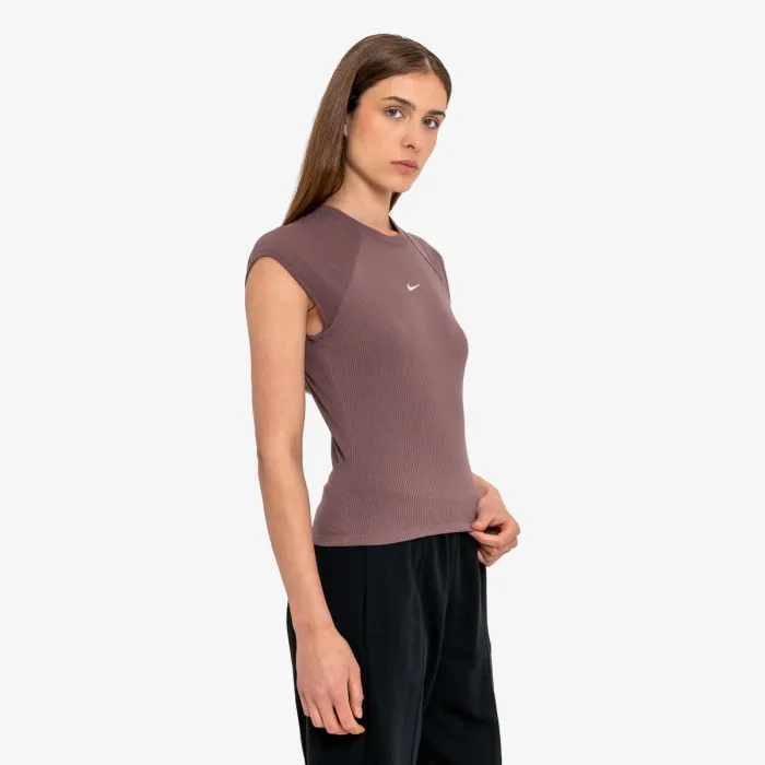 Nike W NSW CHILL KNIT RIB SS TOP 